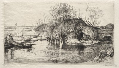 Az elárasztott kunyhó alkotó: Auguste Louis Lepère