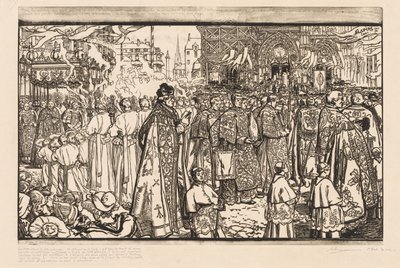 A Corpus Christi körmenet Nantes-ban alkotó: Auguste Louis Lepère