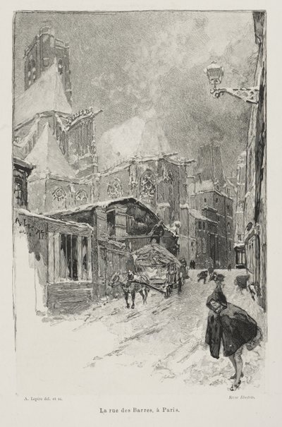 Rue des Barres, Párizs alkotó: Auguste Louis Lepère
