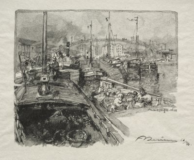 A Bassin de la Villette alkotó: Auguste Louis Lepère