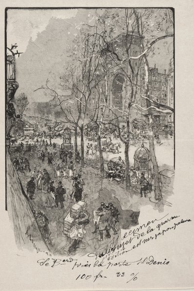 A Boulevards, a Porte St. Denis közelében alkotó: Auguste Louis Lepère
