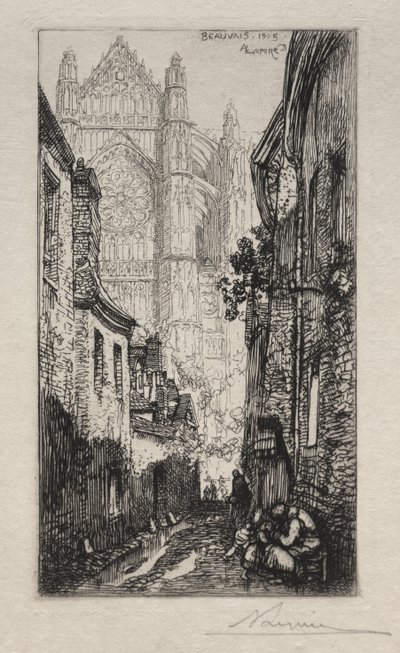 Keskeny utca, Beauvais (An Alley, Beauvais) alkotó: Auguste Louis Lepère