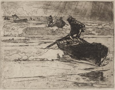 A vihar előtt menekülő halászok alkotó: Auguste Louis Lepère