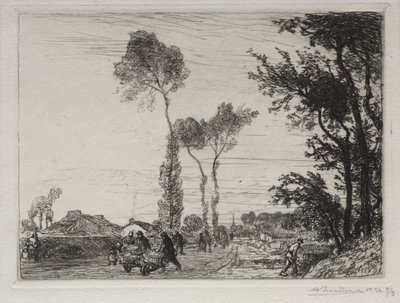 Vissza a St. Jean-de-Mont piacról alkotó: Auguste Louis Lepère