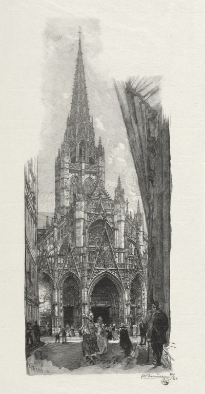 Illusztrált Rouen: Saint Maclon templom alkotó: Auguste Louis Lepère