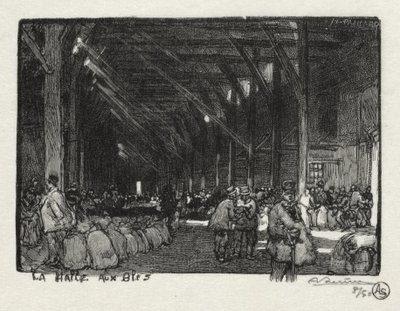 Illusztrált Rouen: A Halle aux Blès alkotó: Auguste Louis Lepère