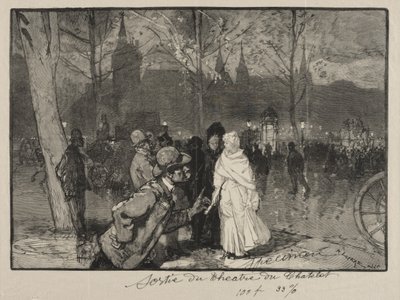 Elhagyva a Chatelet Színházat alkotó: Auguste Louis Lepère