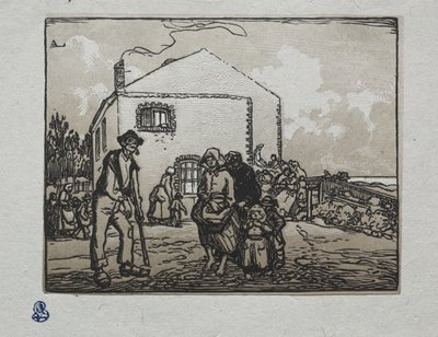 Koldusok az utolsó házban alkotó: Auguste Louis Lepère