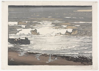 The Breaking Waves, 1901. szeptemberi árapály alkotó: Auguste Louis Lepère