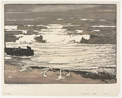 The Breaking Waves, 1901. szeptemberi árapály alkotó: Auguste Louis Lepère