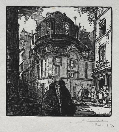 Kilátás a Hotel Colbertre alkotó: Auguste Louis Lepère