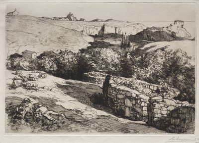 Kilátás a La Meule kikötőre alkotó: Auguste Louis Lepère