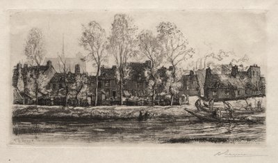 Amiens, a Somme partjai, 1907. alkotó: Auguste Louis Lepère