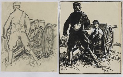 Belga tüzérek alkotó: Auguste Louis Lepère