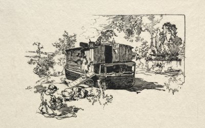 Lakóhajó. alkotó: Auguste Louis Lepère