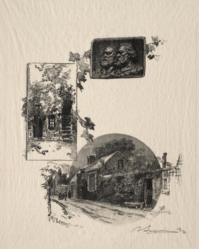 Bejárat a Rousseau-műhelybe és a Maison de Millet-be alkotó: Auguste Louis Lepère