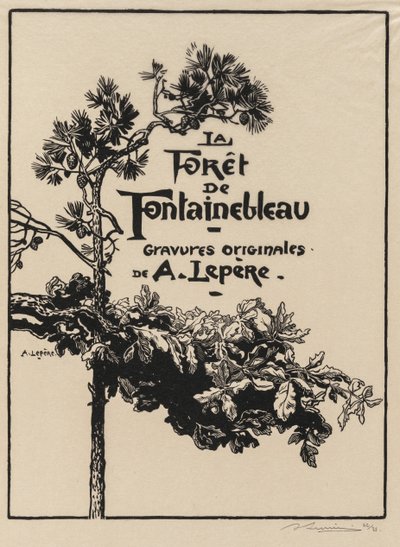 Fontainebleau-i erdő: Frontispiece A Fontainebleau-i erdő: Frontispiece, 1908. alkotó: Auguste Louis Lepère