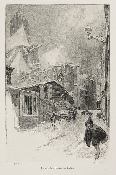 Rue des Barres, Párizs alkotó: Auguste Louis Lepère