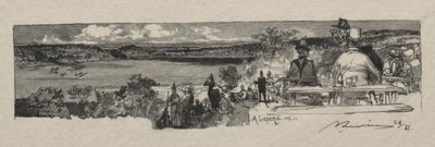 A Solle völgye. alkotó: Auguste Louis Lepère