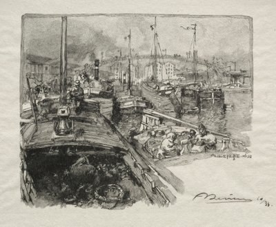 A Bassin de la Villette alkotó: Auguste Louis Lepère