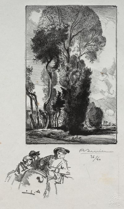 Le Bocage, 1909. alkotó: Auguste Louis Lepère