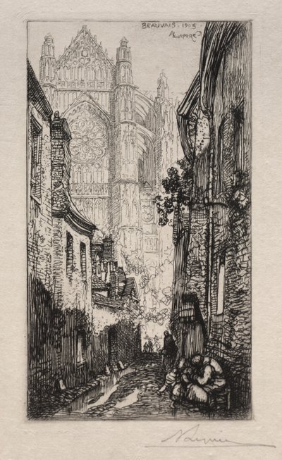 Keskeny utca, Beauvais (An Alley, Beauvais) alkotó: Auguste Louis Lepère