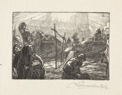 A Notre Dame az Apple Market felől nézve. alkotó: Auguste Louis Lepère