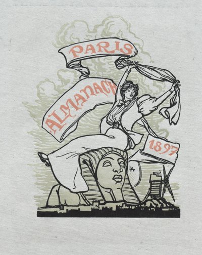 Párizsi Almanach, 1897: Hátsó borító, 1897. alkotó: Auguste Louis Lepère