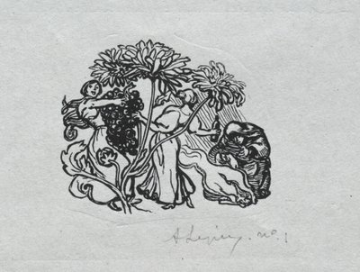 Párizsi Almanach, 1897: farokdarab, 1897. ősz. alkotó: Auguste Louis Lepère