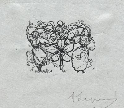 Párizsi Almanach, 1897: Farokdarab, tavasz alkotó: Auguste Louis Lepère