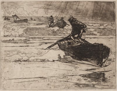 A vihar elől menekülő halászok, 1892. alkotó: Auguste Louis Lepère