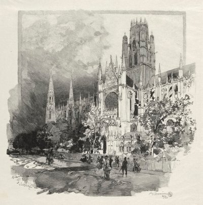 Illusztrált Rouen: Saint Ouen templom alkotó: Auguste Louis Lepère