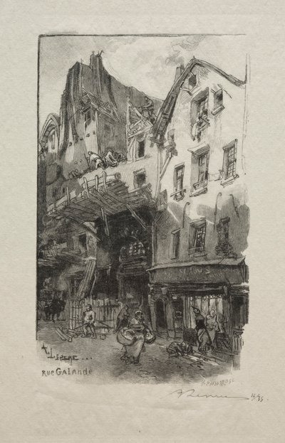 Galande utca. alkotó: Auguste Louis Lepère