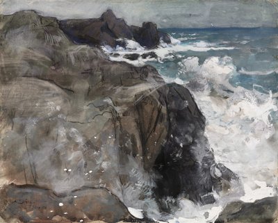Vihar Yeu szigetén alkotó: Auguste Louis Lepère
