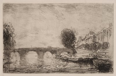 Naplemente Pont Marie-nál alkotó: Auguste Louis Lepère