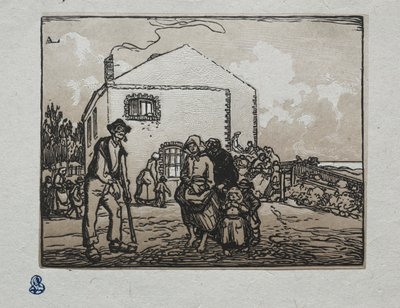 Koldusok az utolsó házban alkotó: Auguste Louis Lepère