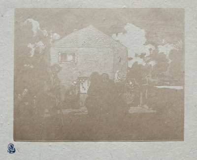 Koldusok az utolsó házban, 1905. alkotó: Auguste Louis Lepère