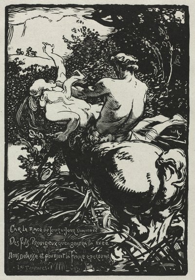 A kentaur, 1896. alkotó: Auguste Louis Lepère