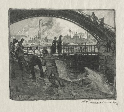 A Szent Márton-csatorna zsilipje alkotó: Auguste Louis Lepère