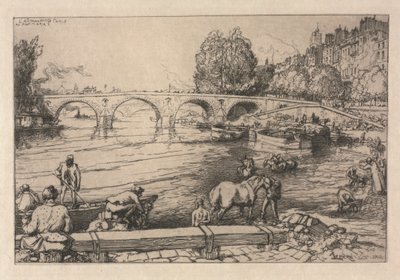 The Watering Place at Marie Bridge, 1902. alkotó: Auguste Louis Lepère