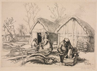 A Vendée-i Favágók Háza, 1915. alkotó: Auguste Louis Lepère
