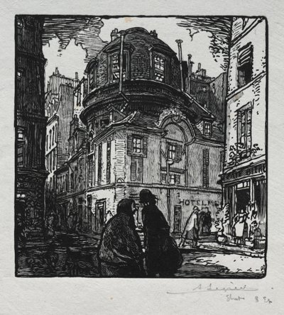 Kilátás a Hotel Colbertre alkotó: Auguste Louis Lepère