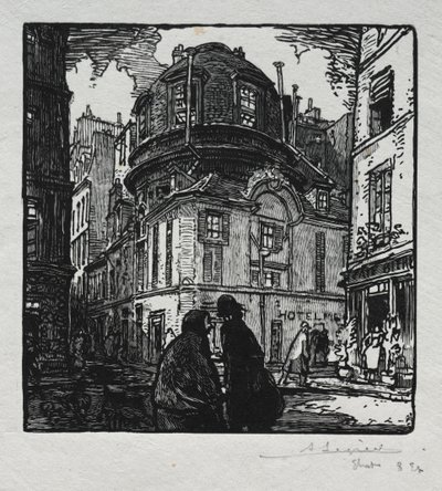 Kilátás a Hotel Colbertre. alkotó: Auguste Louis Lepère