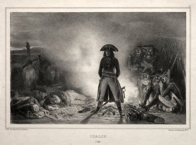 Album 1836-hoz: Olaszország, 1796, Napoleon Bonaparte, 1836. alkotó: Auguste Raffet