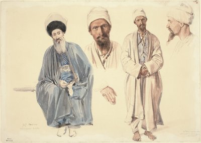 Egy idős zsidó és egy muszlim tatár a Krím-félszigeten alkotó: Auguste Raffet