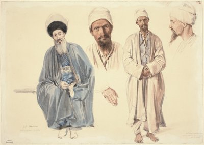 Egy idős zsidó és egy muszlim tatár a Krímben alkotó: Auguste Raffet