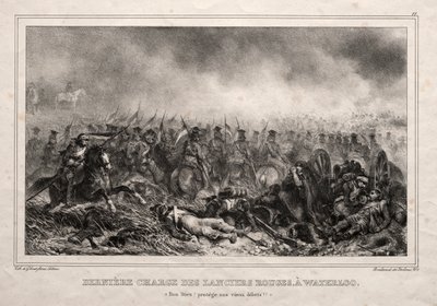 A Red Lancers utolsó támadása Waterlooban alkotó: Auguste Raffet