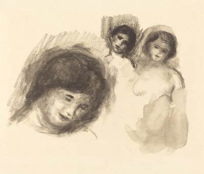 Kő három vázlattal alkotó: Auguste Renoir