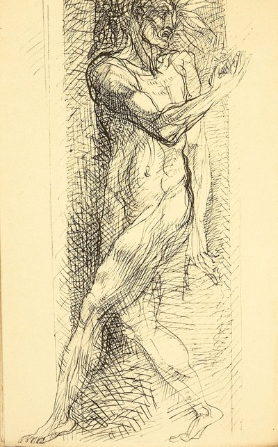 Illusztráció a Les Fleurs du Mal A gonosz virágaihoz, Charles Baudelaire, 1887-1888. alkotó: Auguste Rodin