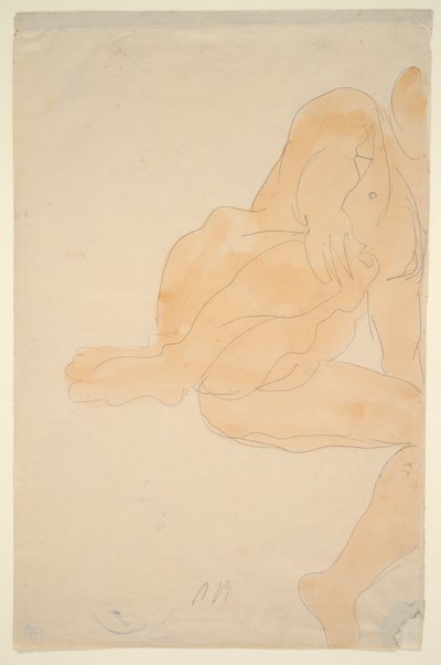 Meztelenül ülő, felemelt térd alkotó: Auguste Rodin